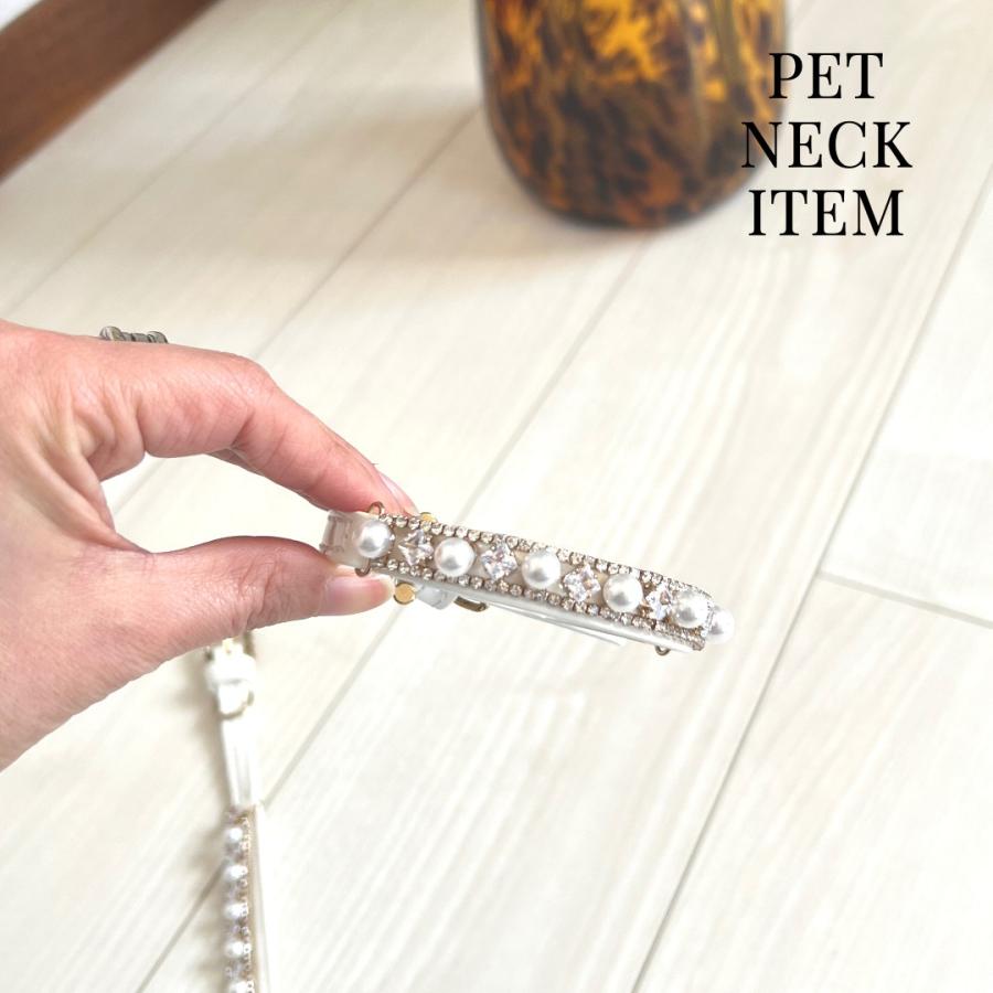 キラキラ pet Accessory ペットアクセサリー チョーカー おしゃれ首輪 neck 猫用首輪 パール 首輪 犬用首輪