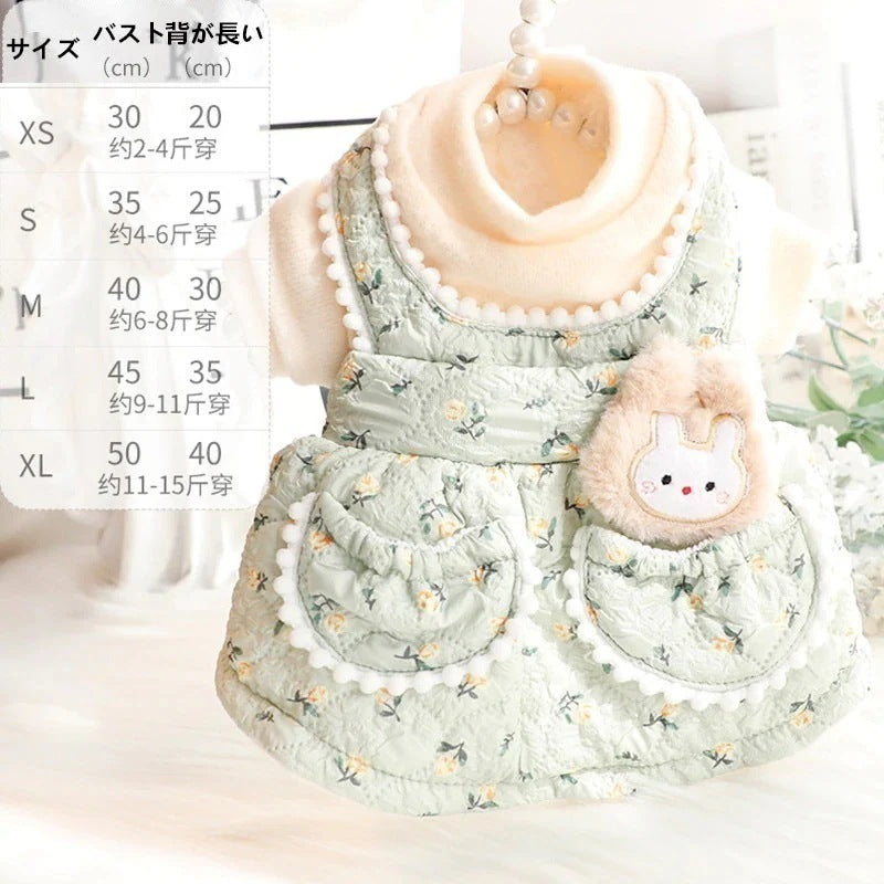 2色XS-XLあたたまることスエード入り厚手タイプ犬の服かわいい猫の新生ミルク犬のミルク猫のプリンセスワンピース子犬マシュマロ小型犬ペットテディ服キャミソール甘い猫犬服CXDZ63