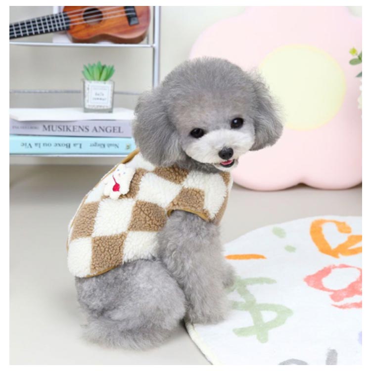 新作セール犬 服 犬の服 小型犬 タンクトップ ベスト ボア ペット服 猫服 ドッグウェア 春秋 アーガイル柄 お出かけ 普段着 脱毛保護 可愛い トイプードル ペット服 犬用洋服 猫服 お揃い おし