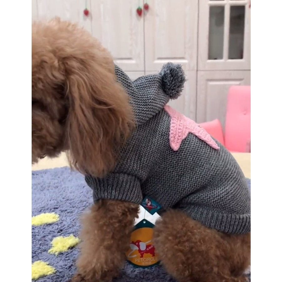 犬服 セーター パーカー 編み 犬のニット かわいい ドッグウェア ドッグクローズ トイプードル チワワ ポメラニアン 小型犬 メール便対応