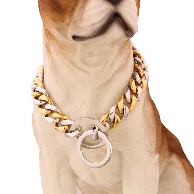 首輪 犬 ステンレス チョーカー チョーカー 小型犬 大型犬用 ワンちゃん用 トレーニングチョーク 高級感 大きいサイズ 幅15mm ネックレス 大型犬 チェーンの首輪 カッコいい首輪 中型犬 犬のネ