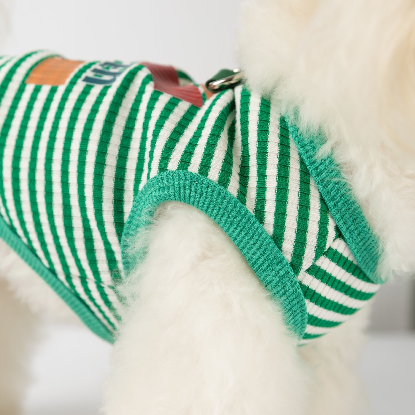 犬 洋服 春夏犬服ボーダーベスト帽子リードスリング小型犬猫ペット服