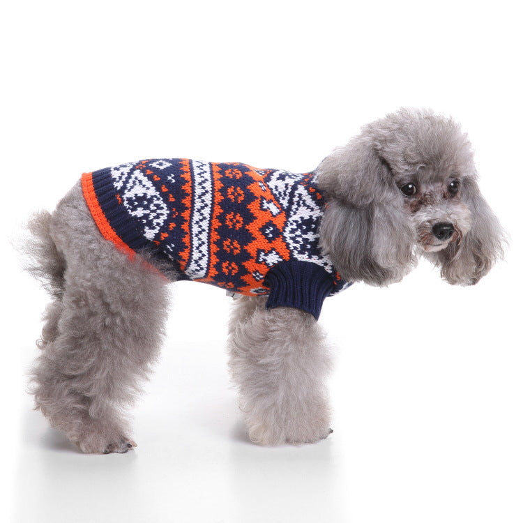 2023年新作入荷 ペット服 犬 服 Tシャツ ドッグウェア犬服クリスマス衣雪花セーターハロウィンペット服セーターヘラジカ衣犬セーター