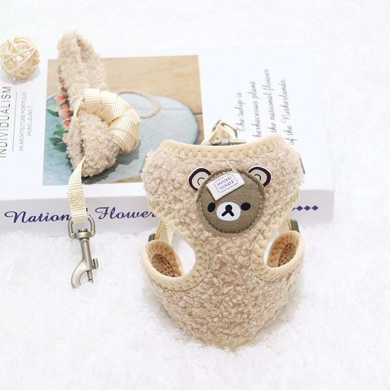 おしゃれ 軽量 小型犬 ペットハーネス 猫用 ペット用品 リード 簡単装着 ハーネスリードセット お出かけ 中型犬 ネコ用ハーネス シンプル 143 ハーネス 犬 お散歩 2点セット 犬用 リーシュ