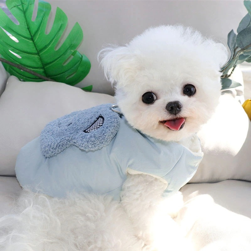犬服 春秋冬 可愛らしい 防寒着 テディ 厚手 冬用 牽引可能 子犬 服装 秋冬