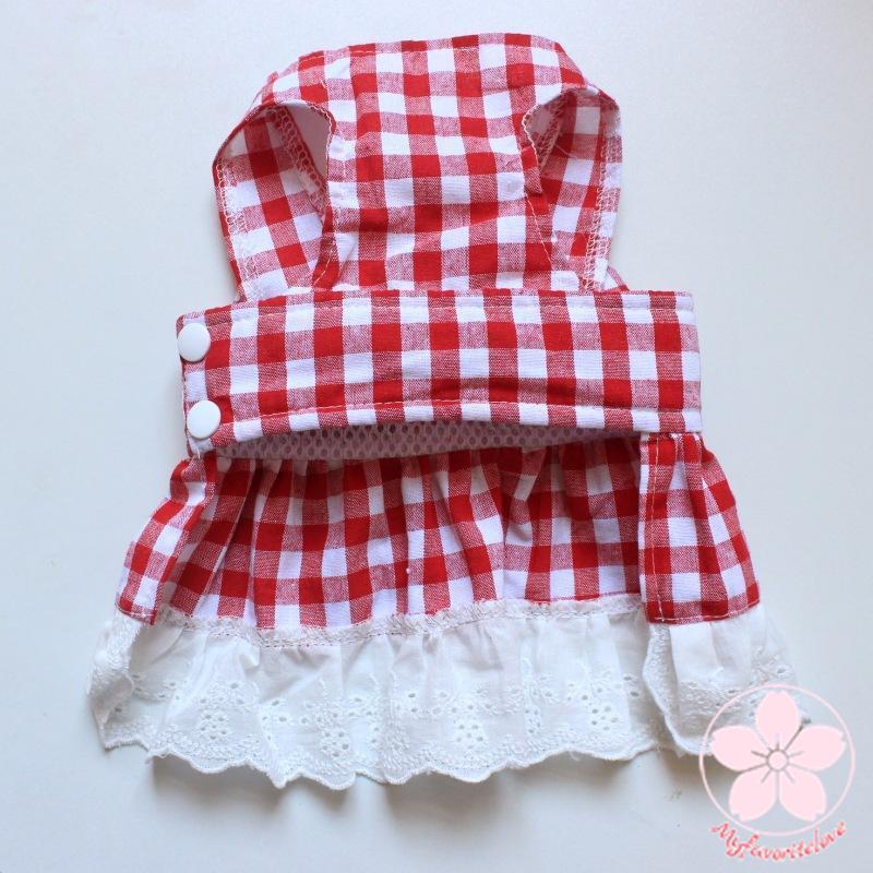 品質いいな新品 ペット 服 安い 犬 春 夏 秋 ギンガム チェック フリル ワンピース かわいい 可愛い ハイブランド 猫 ドッグウェア