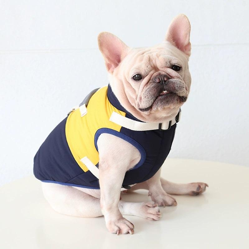 アウター ドッグウェア 【クーポン配布中】中型犬用 ボア 秋 Dカン付き イエロー ベージュ ジャンパー 冬 裏起毛 ブルゾン 犬服 ダウン風ベスト