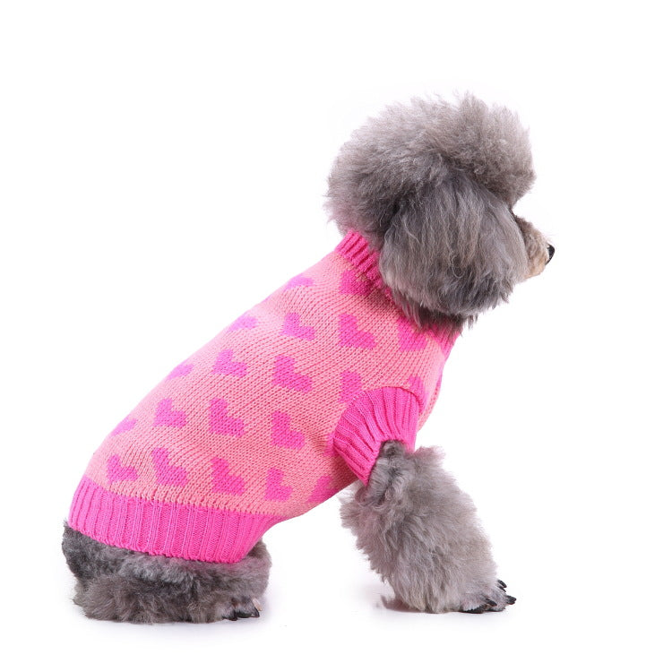 2023年新作入荷 ペット服 犬 服 Tシャツ ドッグウェアペットの服セーターハイネック犬の服セータークリスマス雪花の犬のセーター秋冬