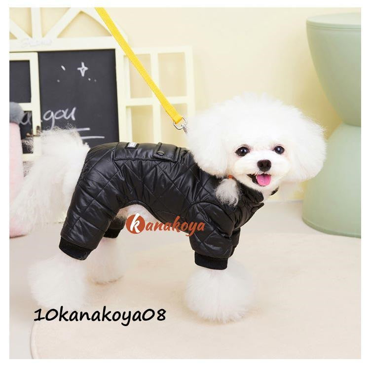 犬服 秋 冬 暖かい ドッグウェア 裏ボア キルティング 中綿コート つなぎ ペットウェア 裏起毛 犬の服 小型犬 トイプードル ジャケット