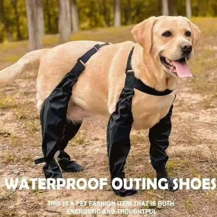 特売セール滑り止め 犬用ブーツ 犬用レッグカバー 肉球保護 四本足パンツ 犬用シューズ サスペンダー付き レッグカバー 脱げない 犬服 レインパンツ レインシューズ サスペンダー付き犬用パンツ 屋外