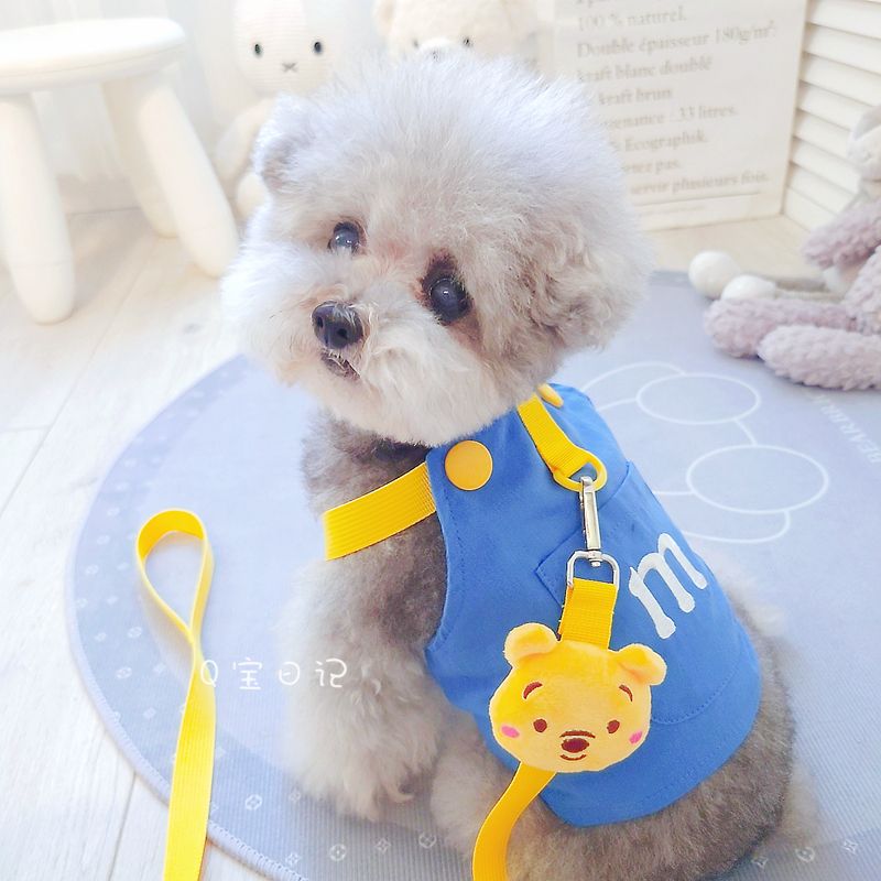 ペットの猫の小型犬のテディの犬の胸のストラップの牽引ロープのベスト式のドッグランの犬のひものかっこいいかわいい衝突色 メガ割ワンピースパンツトートバッグ