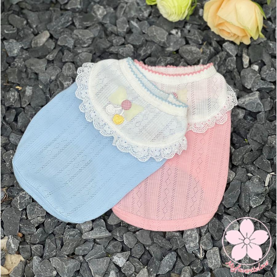 超目玉新品 ペット 服 安い 犬 春 夏 秋 フリル レース タンクトップ かわいい ハイブランド 猫 ドッグウエア