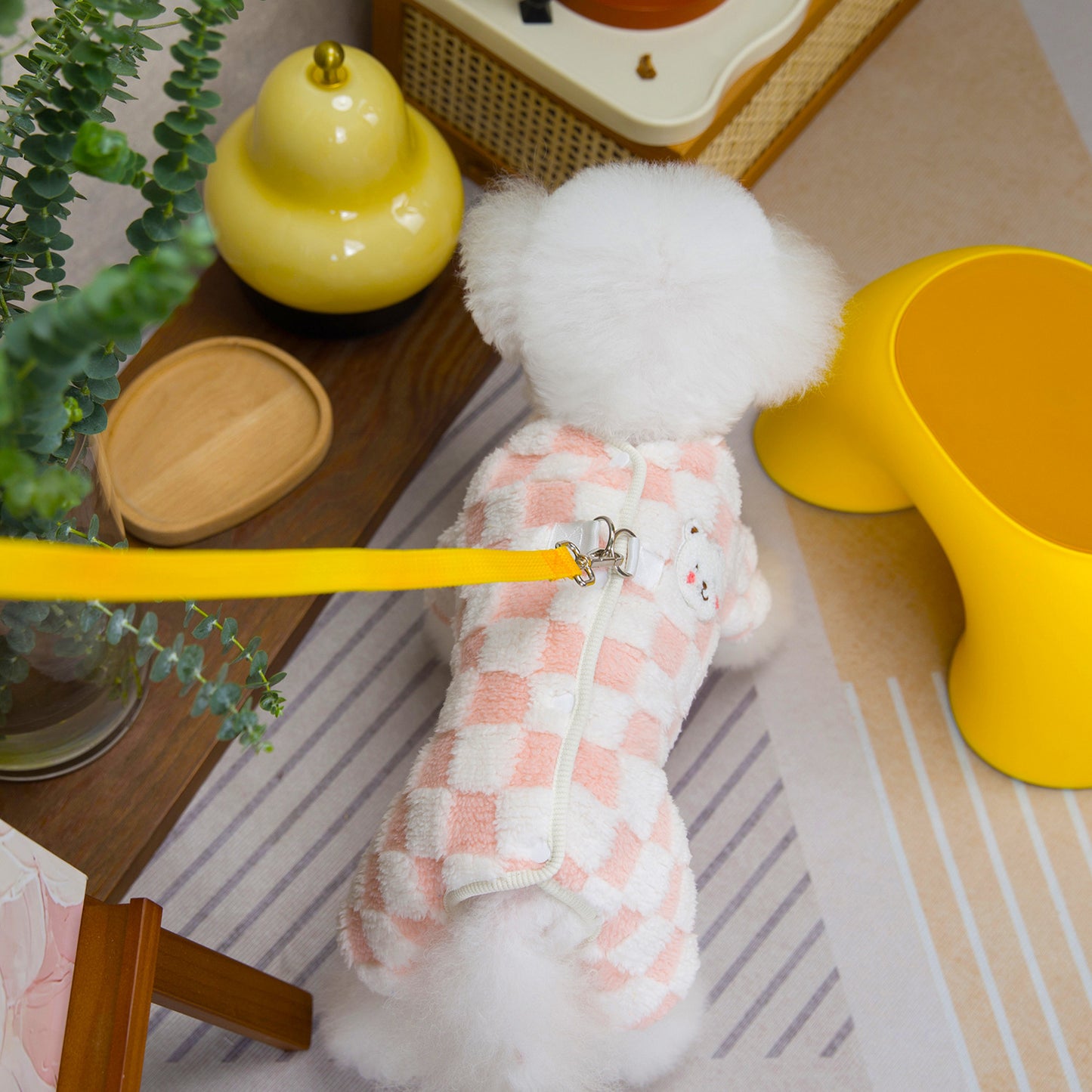 人気犬服 ペット服 小型犬 猫用 秋冬 あったか 快適 シェブロン両面フリースコート
