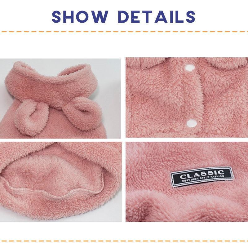 大人の魅力 犬服 ペットウェア 犬の服 厚手 パーカー ペット服 ドッグウェア ペット用品 可愛い 暖かい 秋冬春 裏ボア 防寒 モコモコ ふわふわ 散歩