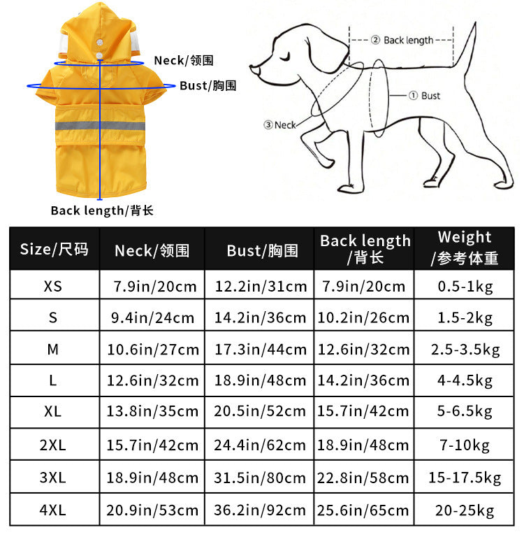 人気足付き犬用レインポンチョ オールインクルーシブ牽引可 中型犬 大型犬 ペット マッキントッシュ