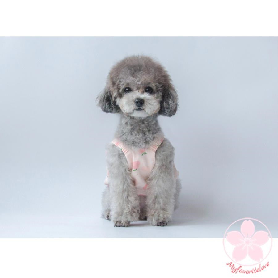 新作登場 ぺット 服 安い 犬 春 夏 ピーチ 柄 キャミソール かわいい 可愛い ハイブランド 猫 ドッグ ウェア