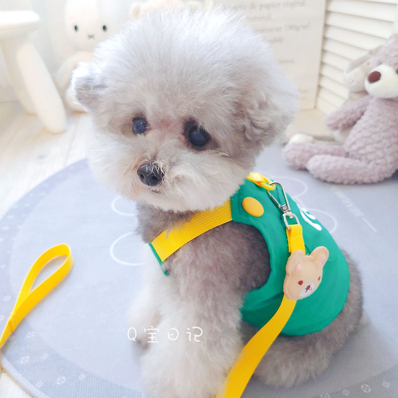 ペットの猫の小型犬のテディの犬の胸のストラップの牽引ロープのベスト式のドッグランの犬のひものかっこいいかわいい衝突色 メガ割ワンピースパンツトートバッグ