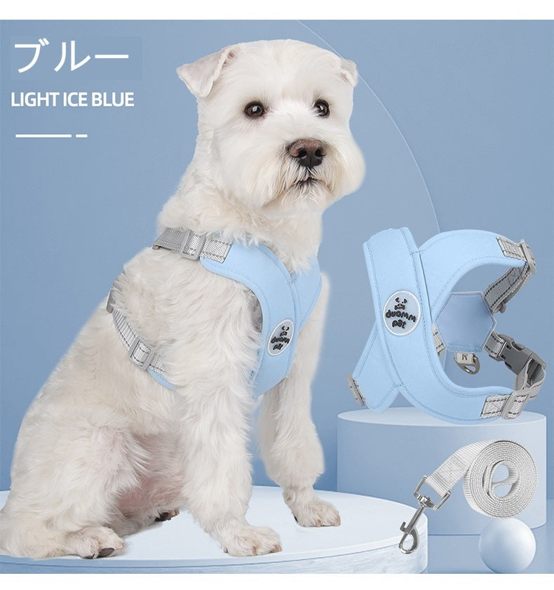 犬の鎖 通気性ペット用チェストハーネス ベスト反射犬用リード ペット用リード