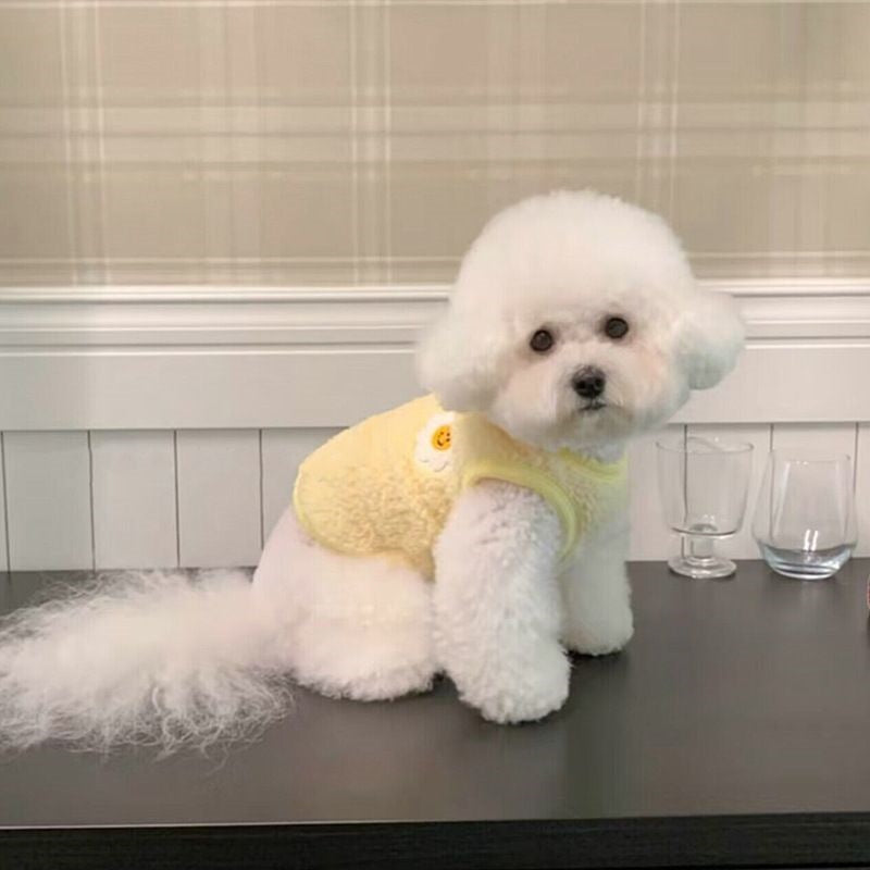 秋冬用 ブルー裏起毛厚手ベスト 防寒仕様 トイプードル ポメラニアン シュナウザー 犬 服 犬 服 犬服 犬の服 ペット用品 ハーネス 小型犬