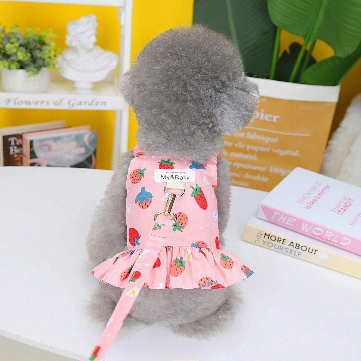 大人気 上品 ペット 服 安い 犬 春 夏 フルーツ 柄 ハーネス ウェア ワンピース かわいい 可愛い ハイブランド 猫 ドッグウェア