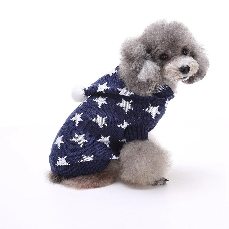 2023年新作入荷 ペット服 犬 服 Tシャツ ドッグウェア犬服クリスマス衣雪花セーターハロウィンペット服セーターヘラジカ衣犬セーター