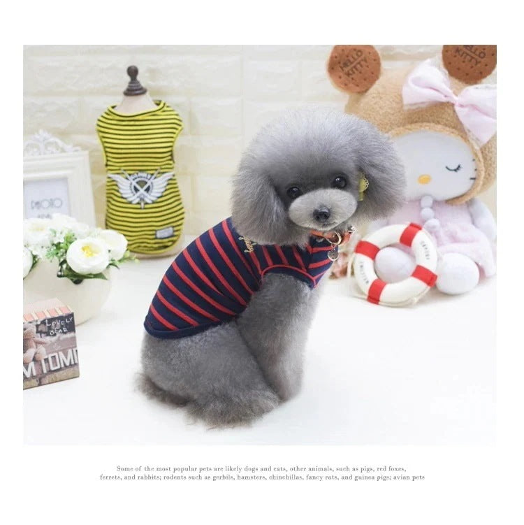 犬 犬服 犬の服 犬用品 ワンチャン ペット用品 大人気 カワイイ ストライプ Tシャツ