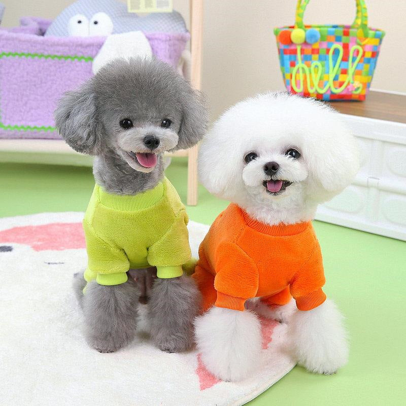 大人の魅力 犬服 ペットウェア 犬の服 厚手 Dカン付き ペット服 長袖トレーナー ペット用品 可愛い 暖かい 秋冬春 裏ボア 防寒 モコモコ ふわふわ 散歩
