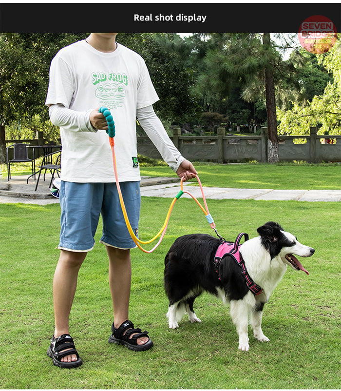多機能 ダブルリード ランニングリード ハンズフリーリード 犬 肩掛けリード リード 大型犬 中型犬 ショルダーリード 小型犬