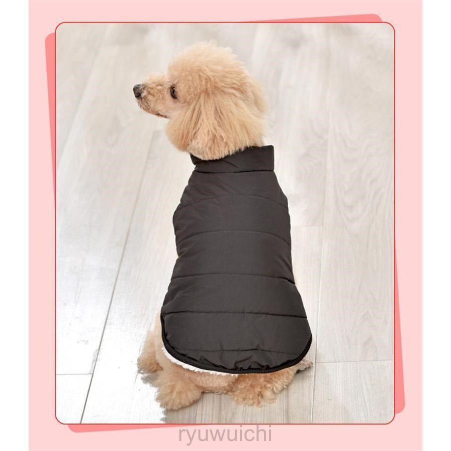 柴犬 犬服 防寒 ダウン風 散歩 中型犬 超軽量 中綿 アウトドアデザイン ダウン風ジャケット フェイクダウン 防寒着 あたたかい エアコン対策