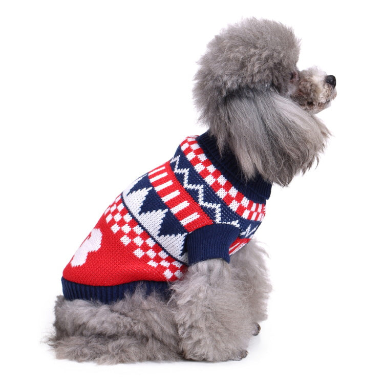 2023年新作入荷 ペット服 犬 服 Tシャツ ドッグウェア犬服クリスマス衣雪花セーターハロウィンペット服セーターヘラジカ衣犬セーター