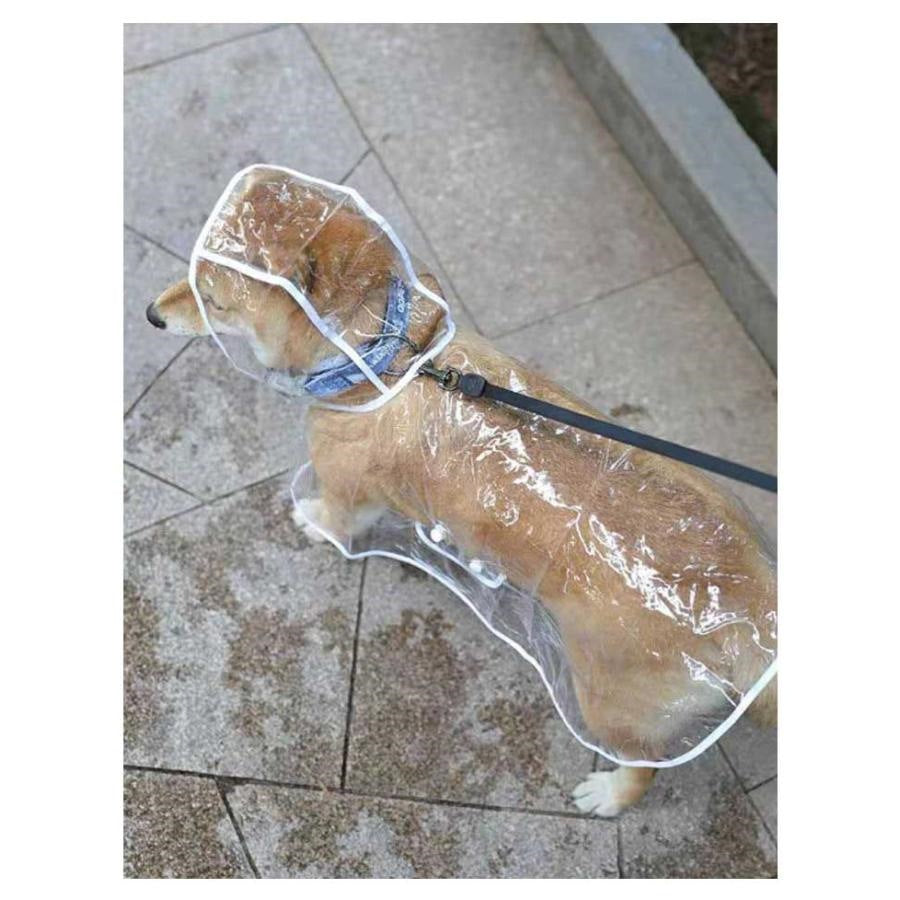 犬服 レインコート 透明 雨具 ドッグウェア フード付き ペット服 ドッグウェア レインウェア 小型犬 大型犬 中型犬 ドッグ 犬服