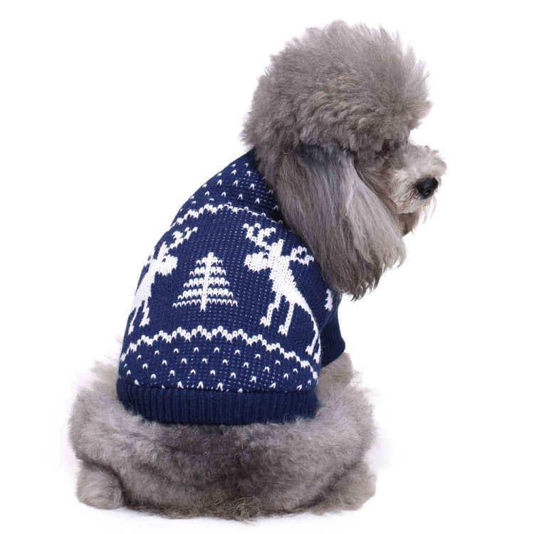 2023年新作入荷 ペット服 犬 服 Tシャツ ドッグウェア犬服クリスマス衣雪花セーターハロウィンペット服セーターヘラジカ衣犬セーター