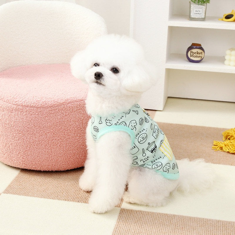 【新作犬猫服 登場】 犬服 ペット服 犬 洋服 春夏薄手ペットベスト犬服小型犬中型犬ペット猫服