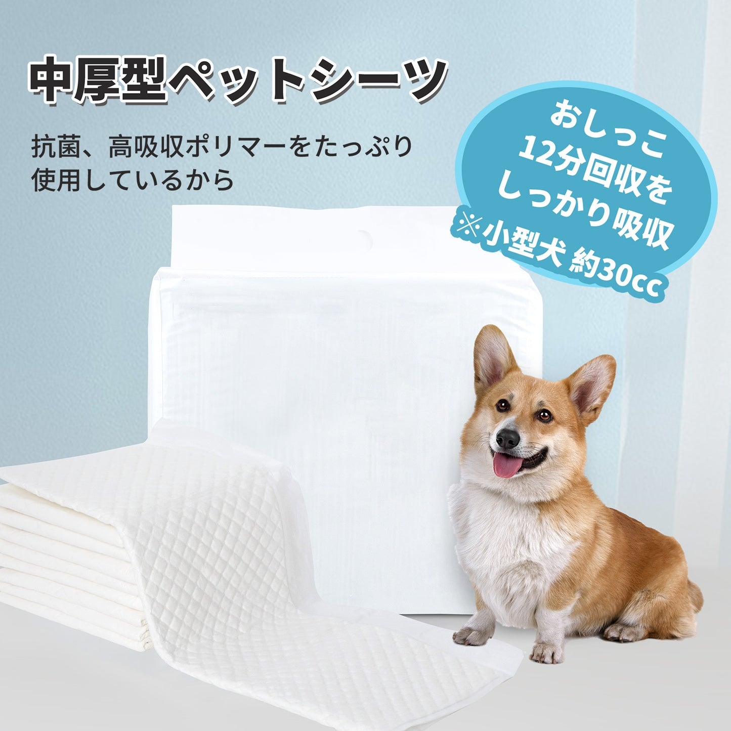<a href="https://www.qoo10.jp/gmkt.inc/Search/brand.aspx?brandno=109151" target="_blank" class="title_brand" id="btn_brand" title="Honeycare">Honeycare</a>急速発送 ペットシーツ 中厚型 レギュラー 100枚 ワイド 50枚 スーパーワイド 25枚 トイレシーツ ペットシート 犬 猫 トイレ用品