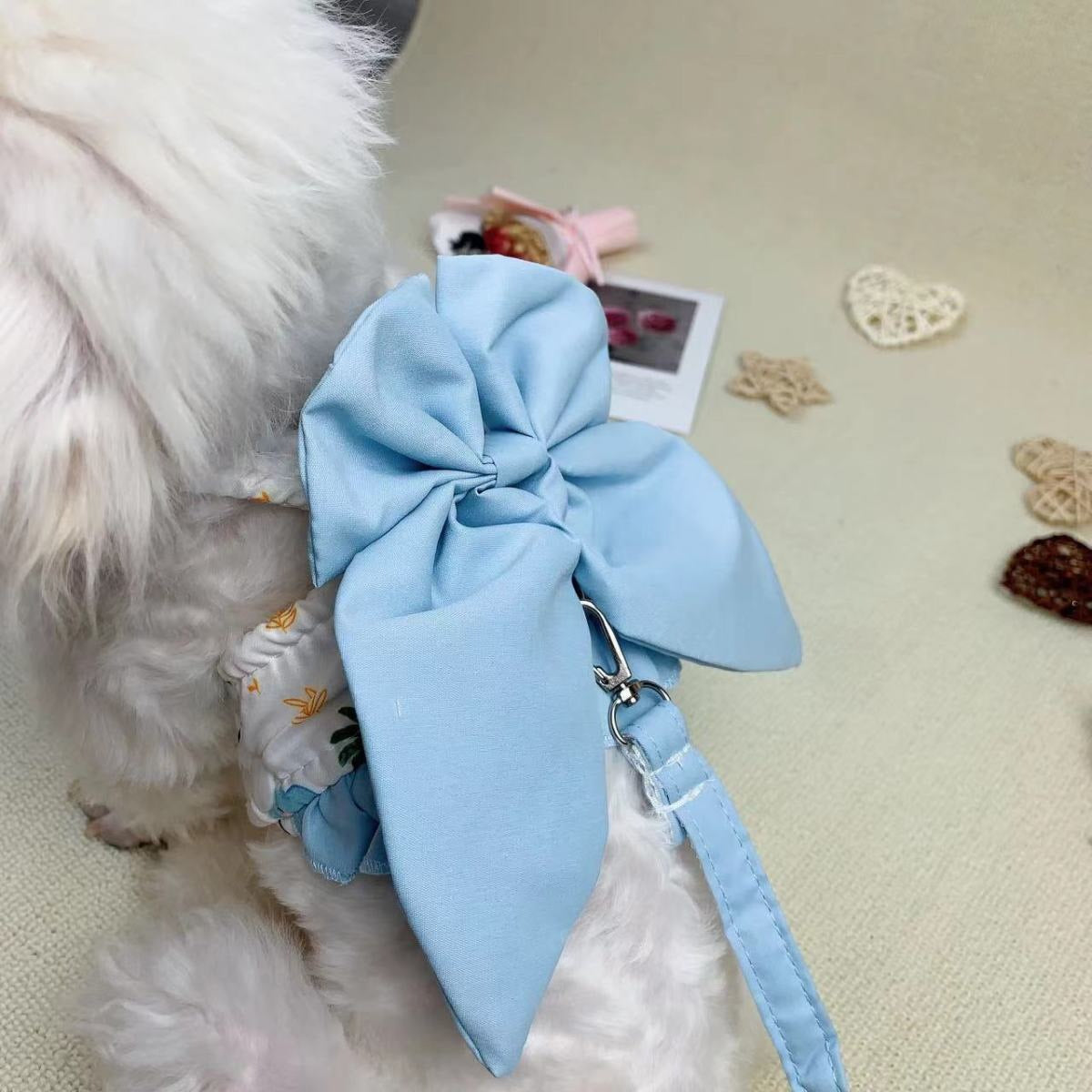 犬の三用牽引ロープの蝶結びの半分のベスト式の屋外の胸の紐は熊のテディのペット用より大きいです