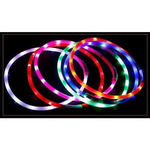 小型犬 プレゼントラッピング無料 犬 中型犬 シリコン 大型犬 防水 猫 LED 夜の散歩 首輪 取り外し可能 光る