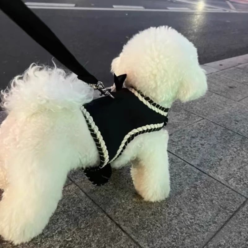 ペット牽引紐犬小型外出猫胸背服香風ベストかわいいテディ王女比熊 メガ割ワンピースパンツトートバッグ