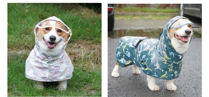 レジャー 犬のレインコート ケープ お腹カバー コギ テディ ゴールデンレトリバー ペット用レインコート 着脱しやすい 犬の服