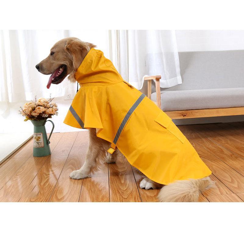 商品 犬用レインコート 犬服 レインコート 中大型犬反射テープ付き 梅雨 雨具 ポンチョ カッパ 雨の日のお散歩に ペット服
