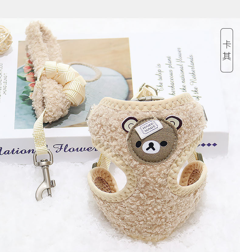 おしゃれ 軽量 小型犬 ペットハーネス 猫用 ペット用品 リード 簡単装着 ハーネスリードセット お出かけ 中型犬 ネコ用ハーネス シンプル 143 ハーネス 犬 お散歩 2点セット 犬用 リーシュ