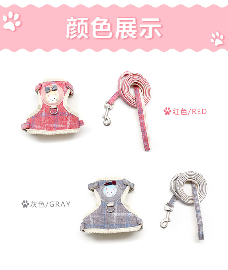 猫用 68 ペットハーネス 犬用ハーネス ネコ用ハーネス お散歩 犬 ハーネスリードセット シンプル ペット用品 ハーネス 小型犬 胴輪 お出かけ おしゃれ 中型犬 簡単装着 2点セット リーシュ 犬