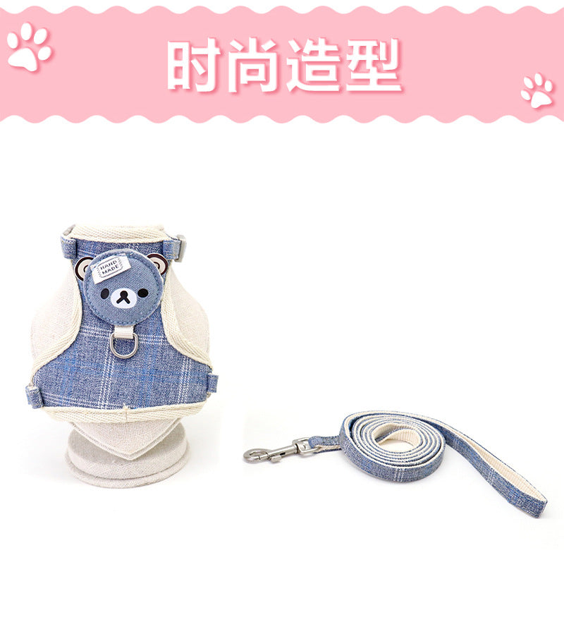 猫用 68 ペットハーネス 犬用ハーネス ネコ用ハーネス お散歩 犬 ハーネスリードセット シンプル ペット用品 ハーネス 小型犬 胴輪 お出かけ おしゃれ 中型犬 簡単装着 2点セット リーシュ 犬