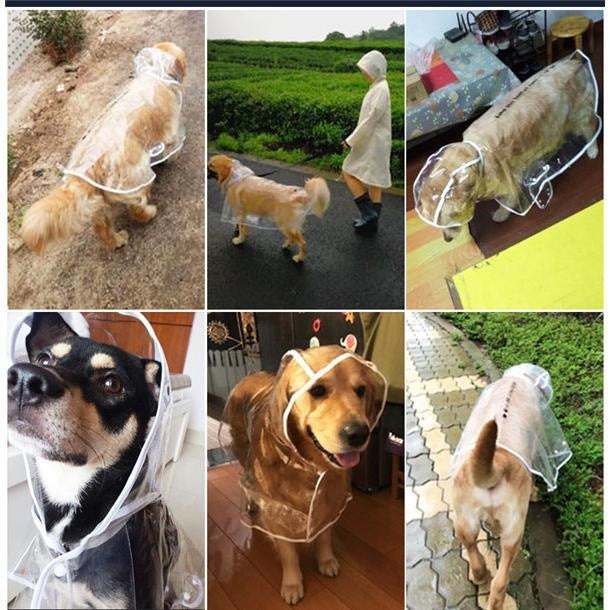 犬レインコート つなぎレインコート ペットウェア ペット服 薄手 犬用 ドッグウェア カッパ 大型犬 犬用ウェア 可愛い ペット用品