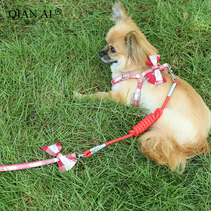 ペットハーネス シンプル お散歩 犬 小型犬 ハーネスリードセット 猫用 中型犬 簡単装着 お出かけ 161 ハーネス 犬用ハーネス リーシュ 胴輪 ペット用品 軽量 おしゃれ リード ネコ用ハーネス
