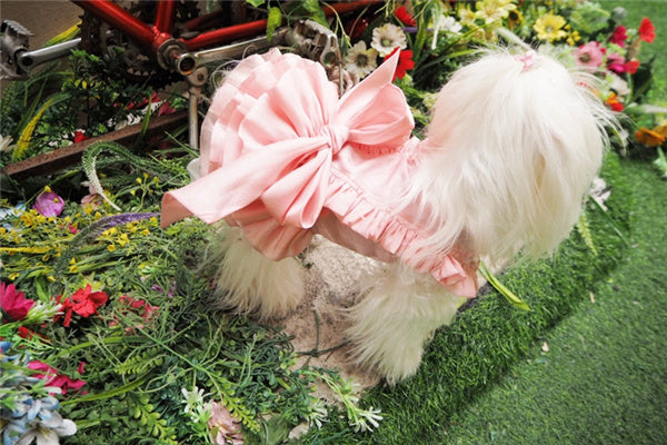 ペットウェア リボン ドッグウェア 犬服 可愛い おしゃれ フォマール ウェディングドレス ワンピース ペット用品 小型犬 中型犬 パーティードレス