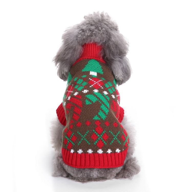 2023年新作入荷 ペット服 犬 服 Tシャツ ドッグウェア犬セーターペットクリスマスセーターニットハイネックペット服セーター犬セーター