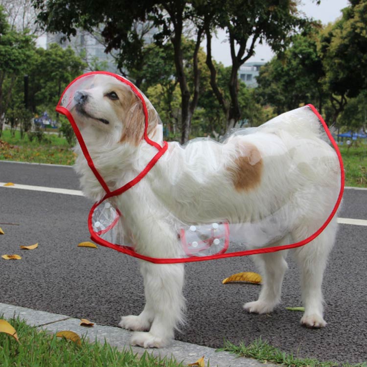 高評価 犬用 レインコート レインポンチョ ドッグウェア 雨具 カッパ 小型犬 中型犬 レインウェア クリア アウトドア ペット 犬 透明 フード付き パーカー 帽子付き 犬服 ペット服 梅雨 雨対策