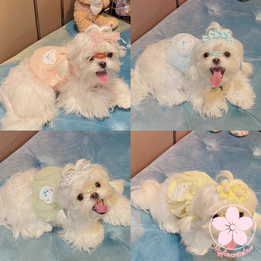 新品 大人気 ペット 服 安い 犬春 夏 フリル チェック キャミソール かわいい 可愛い ハイブランド 猫 ドッグ ウェア