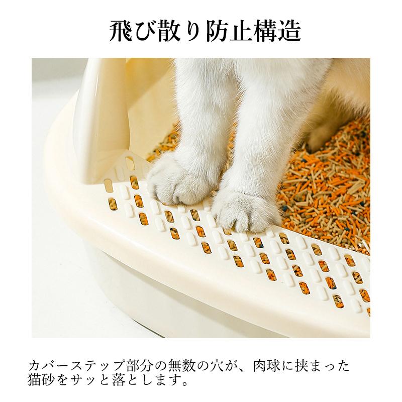 キャットトイレ 大容量 ペットトイレ 開放式 Lサイズ 高め 大型 ネコ スコップ付き 深め ねこトイレトイレ 猫 大きめ 猫トイレ ねこ ネコトイレ