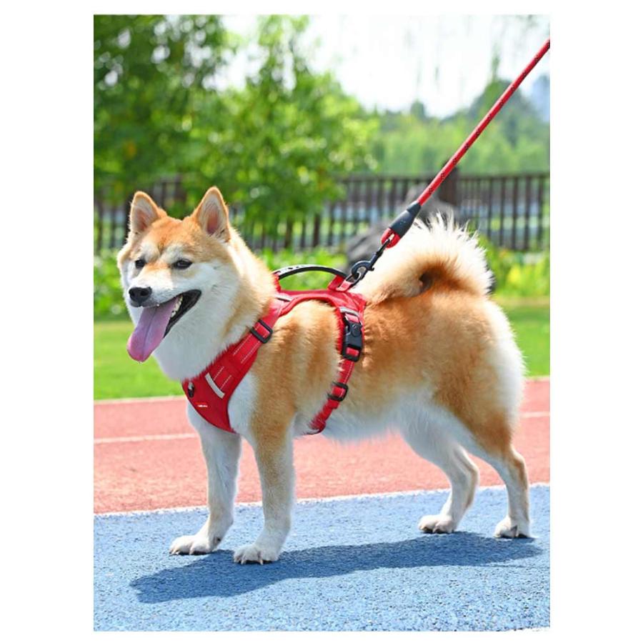 本日限定 2枚購入で150円OFF リード 犬用 ドッグ用品 ハーネス 大型犬 ハンドル付き 防衝撃 小型犬 犬 ハーネスベルト ハーネス 中型犬 ペット 出かけ用 抜けない 散歩 カジ 新品追加